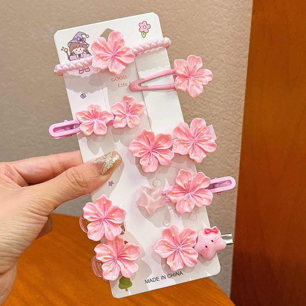 Plastic Hairpin Headdress Flowers Ornament Girls