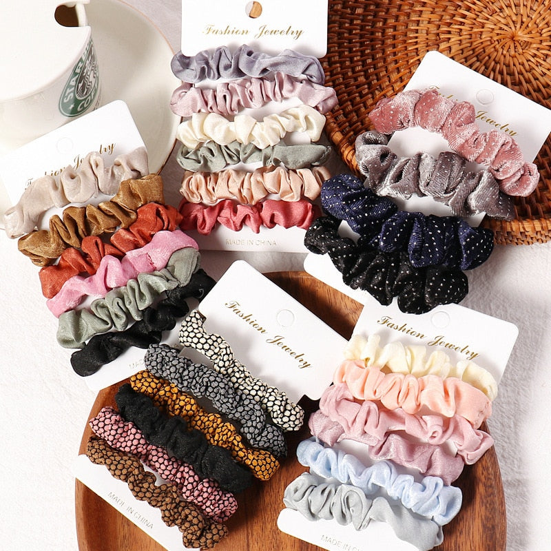 Simple fabric hair rings