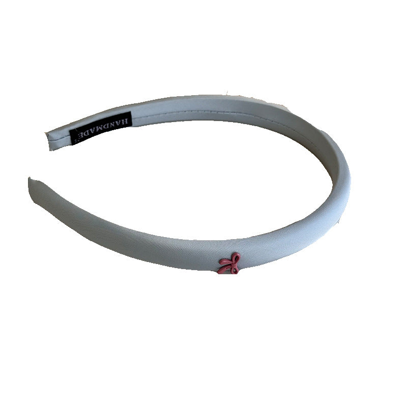 Korean Style High Skull Top Satin Blue Headband