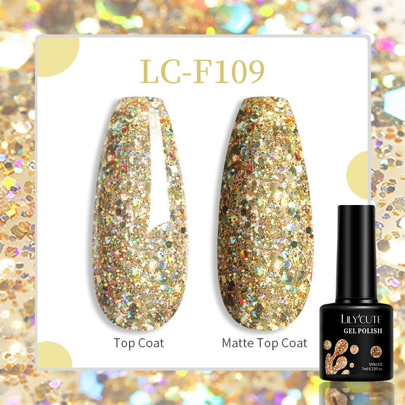 Lilycute 184 Colors Full Set Nail Glue Set Matte Nail Art Non-wash Sealing Layer Nail Polish Gel Base Gel