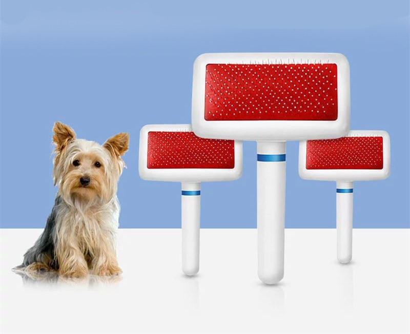 Dog comb stainless steel cleaning needle comb