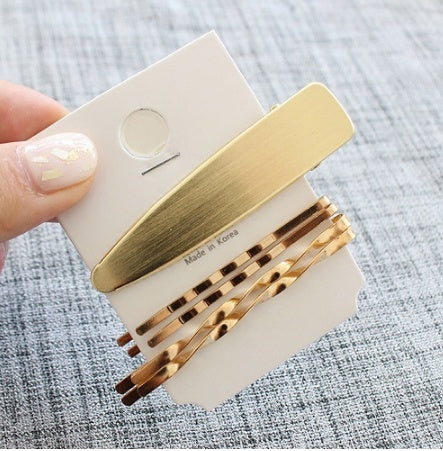 Metal pearl hairpin combination