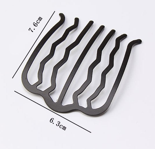 Headdress Metal Hair Comb Hairpin Inserting Comb Curler