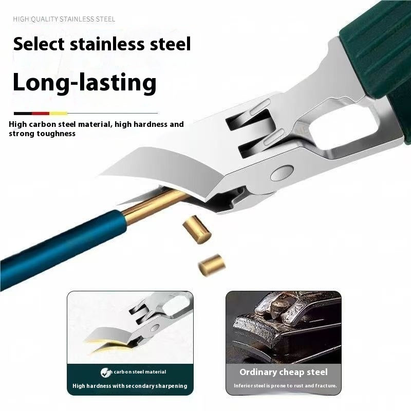 Large Opening Nail Clippers Anti-splash Bevel Nail Groove Special Pointed