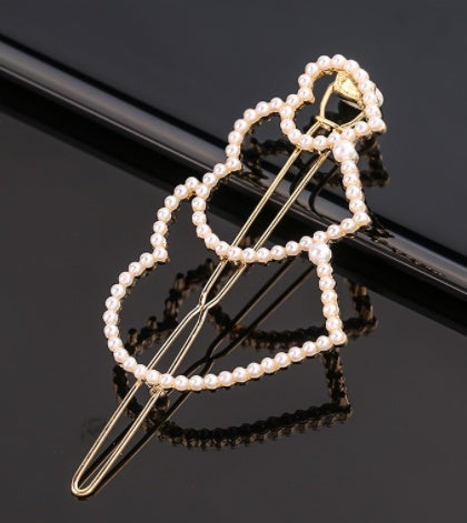 Women's Geometric Frog Buckle Clip Crown Bangs