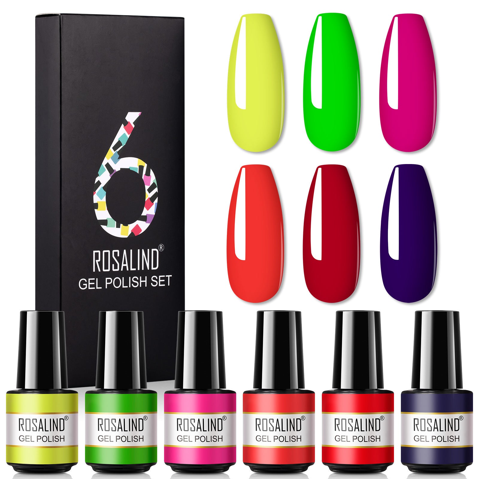 Rosalind A Bottle Of One-color Fine Glitter Nail Polish Set Box Korean Nail Color Glue