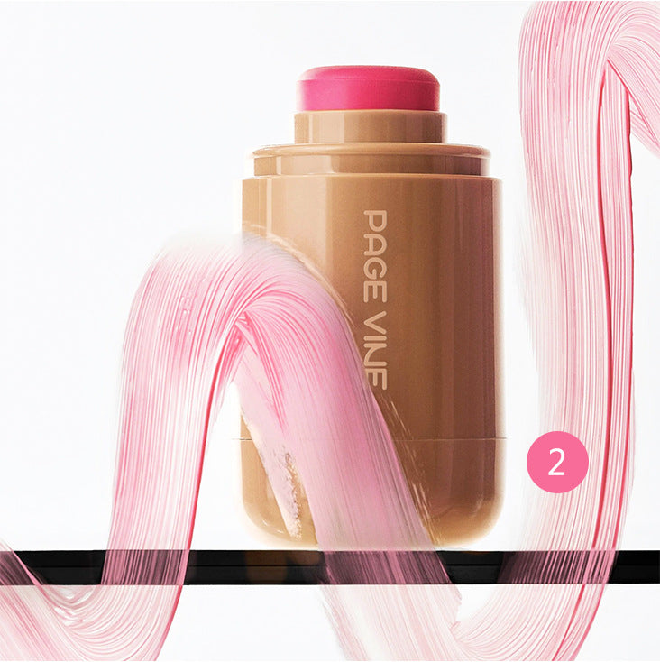 PageWine Pocket Blush Stick 6 Color Lip Cheek Water Light Stick