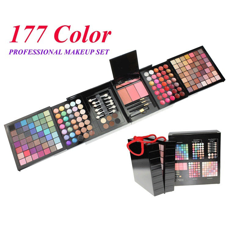 Veronni 177 Color Eye Shadow Lip Gloss Blush Combination Makeup