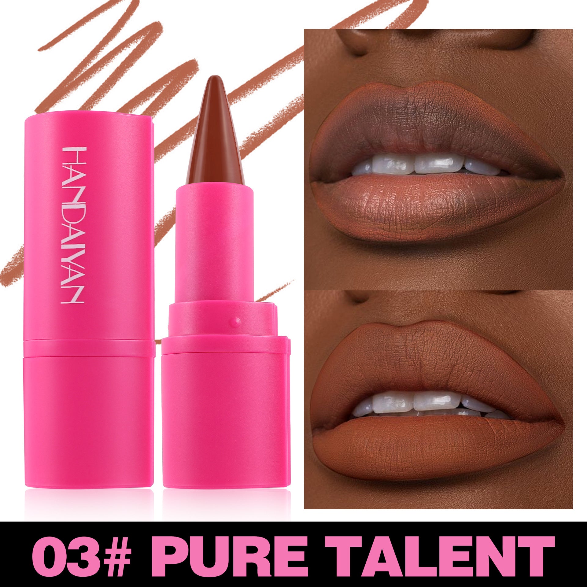 Matte Lipstick Lip Liner 2-in-1 8 Colors