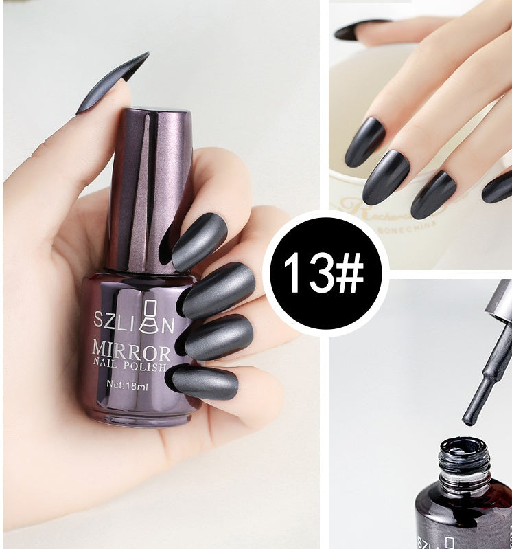 SZLIAN Mirror Silver Nail Polish