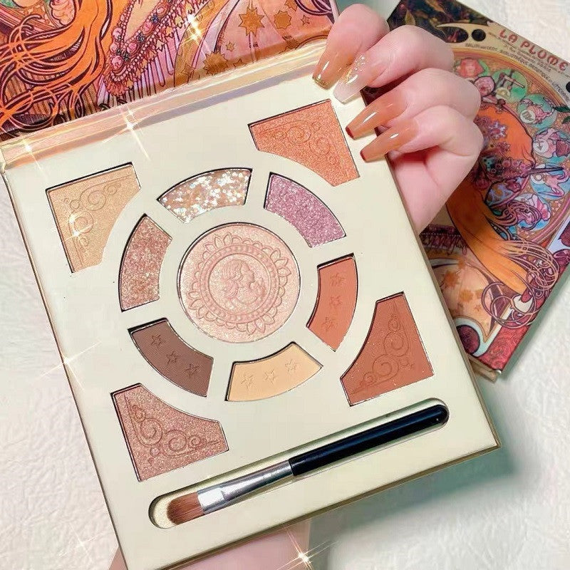 LA Plome Goddess 11Color Eyeshadow Palette Glitter Pearl Waterproof Blush
