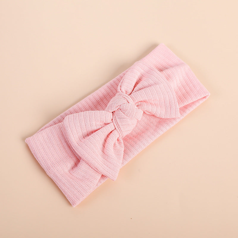 Baby Knitted Stretch Non-marking Bow Hair Tie