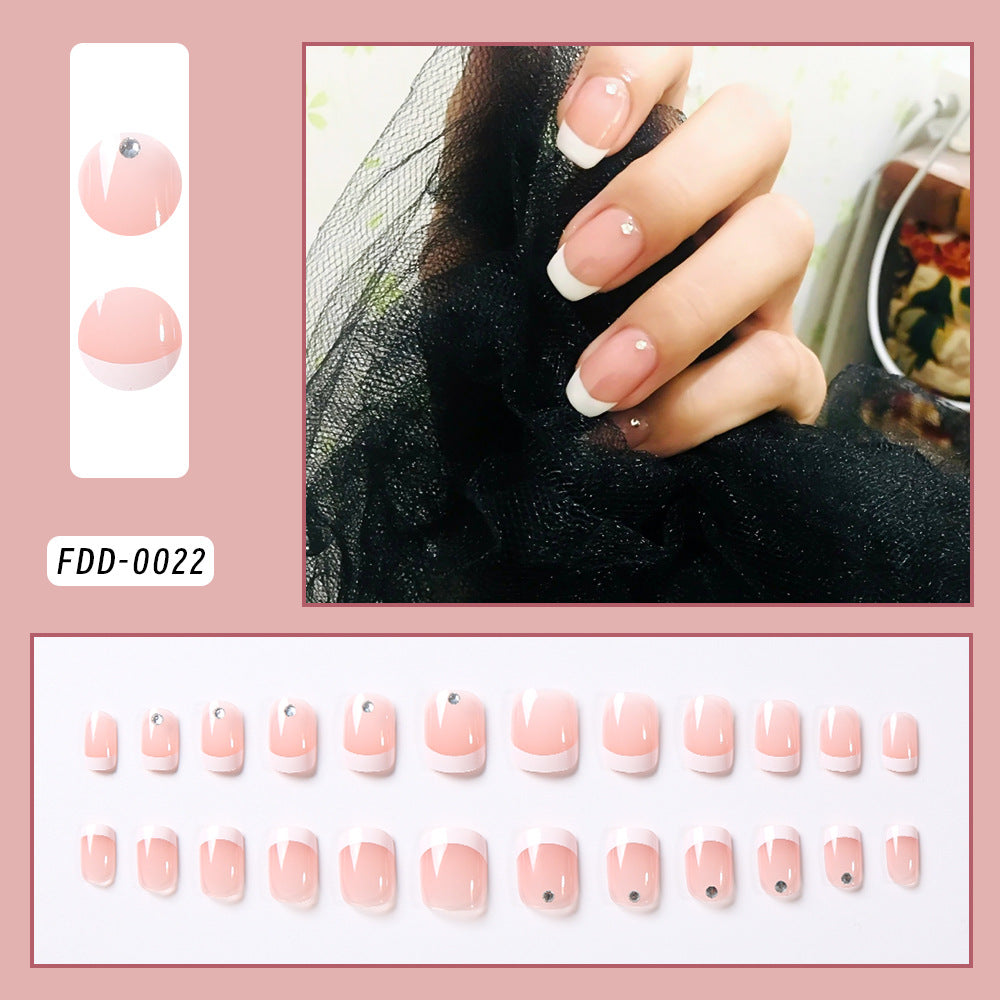 Short Square Armor Piece Wear Nail Sticker