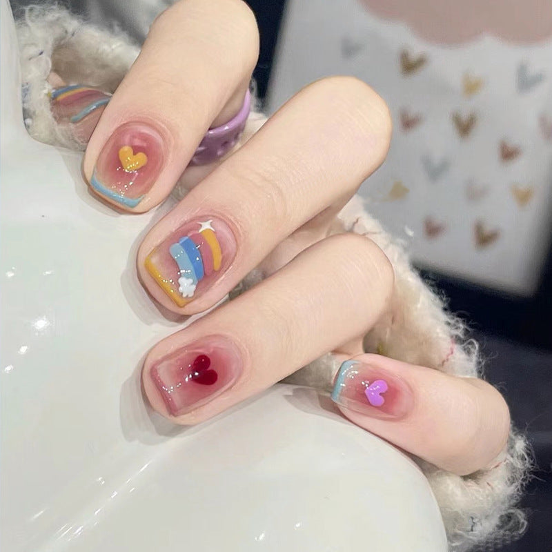 Wear Armor Simple And Short Gradient Nail Tips