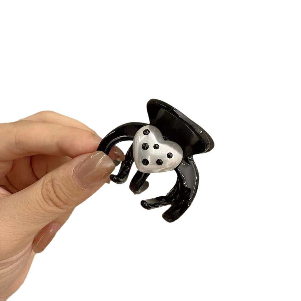 Polka Dot Love Heart-shaped Hairpin Female Accessories