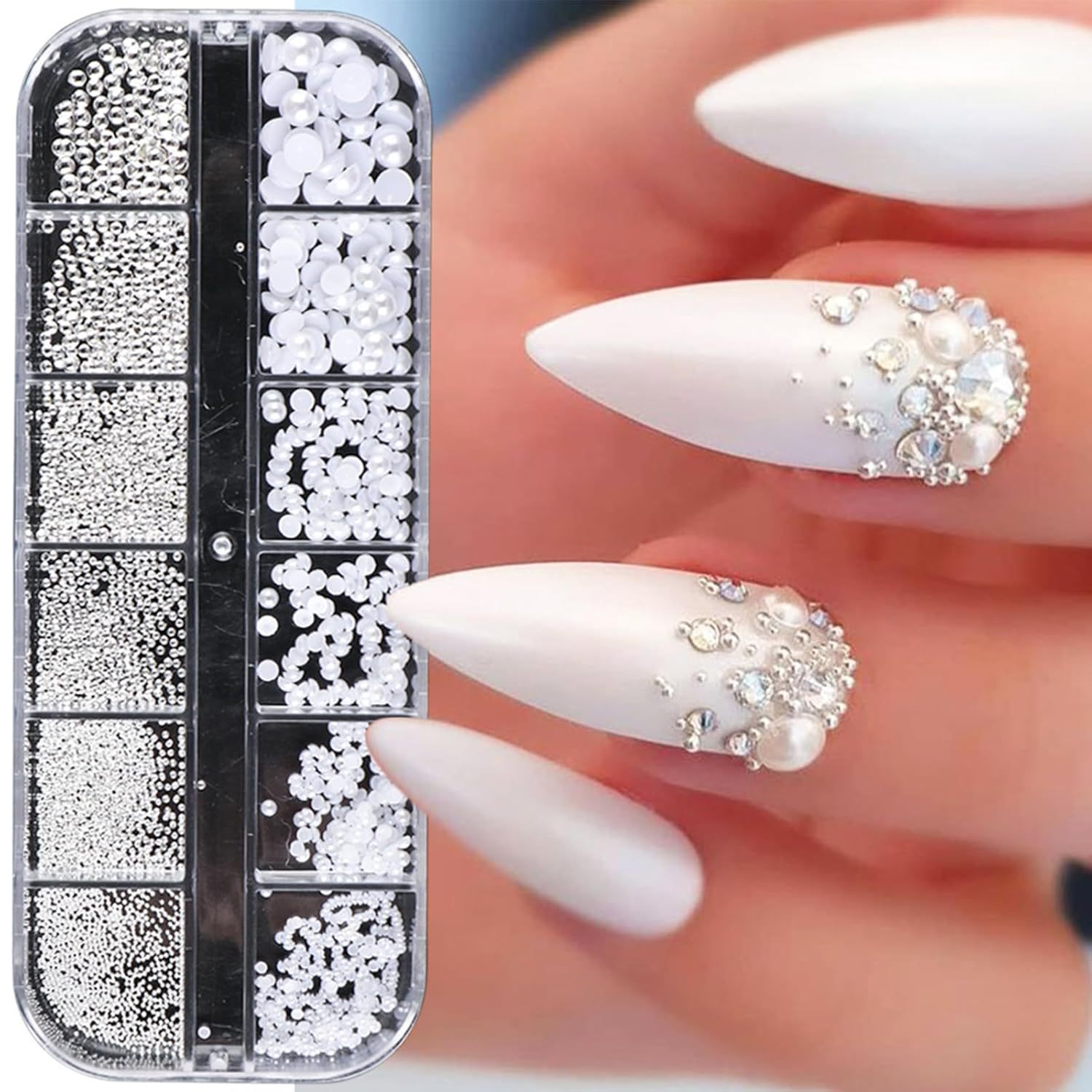 Nail Ornament Bow Pearl Accessories Suit