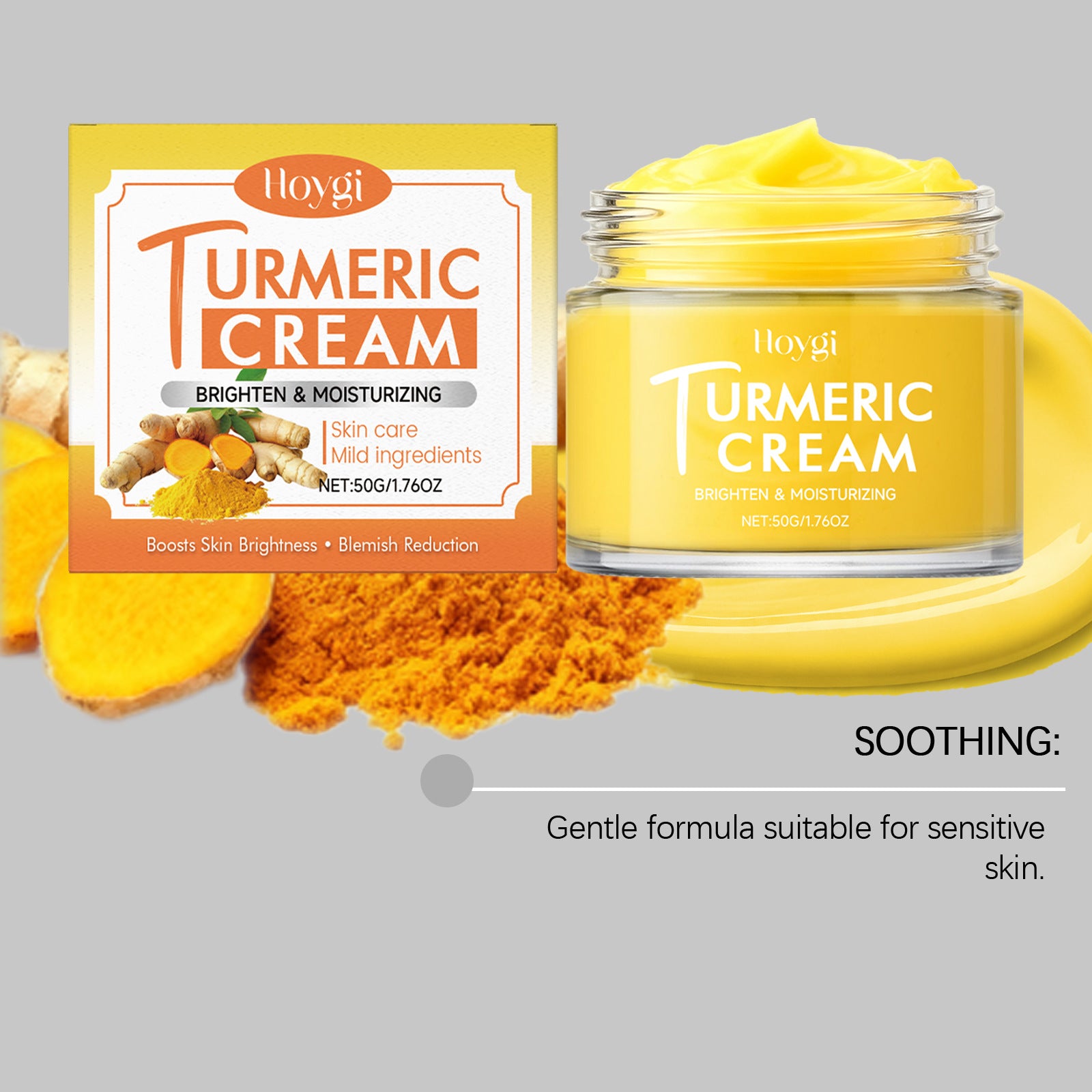 Turmeric Moisturizing Face Cream, Brightens Skin Tone