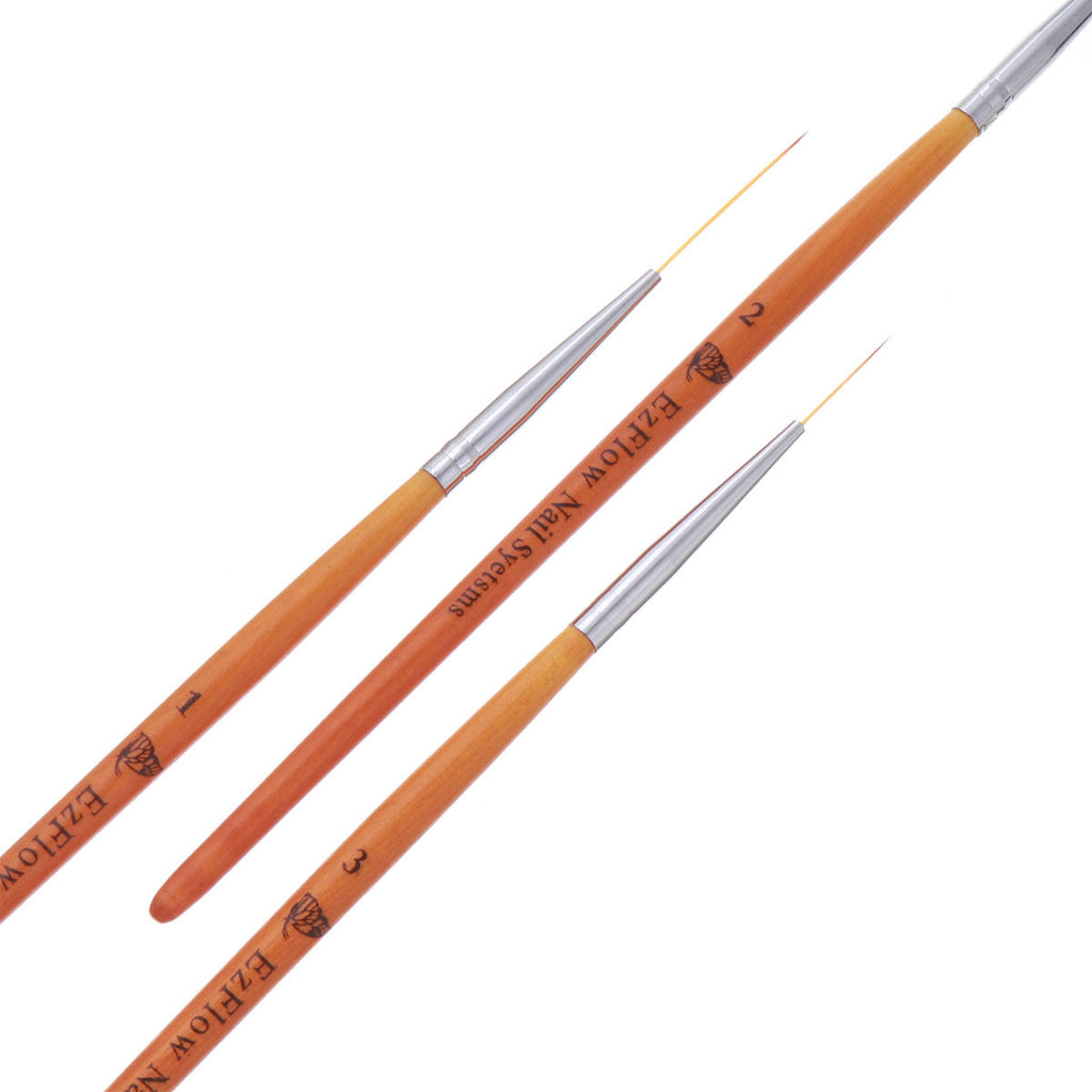 EZFlow Log Three Painted Nail Art Brush Tool
