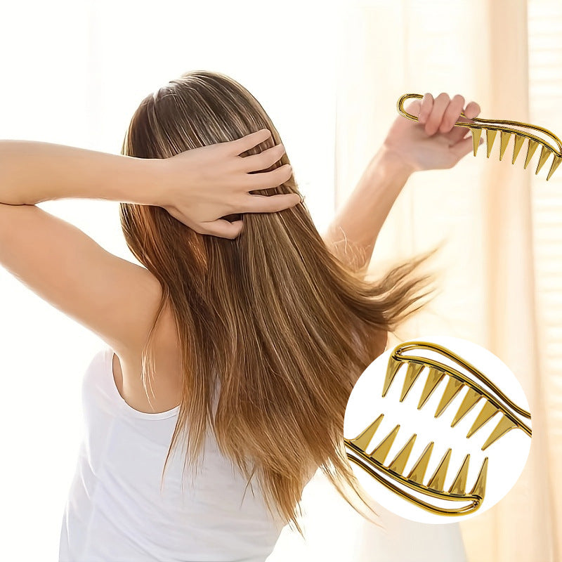 Wet And Dry Golden Hollow Comb Household Fluffy