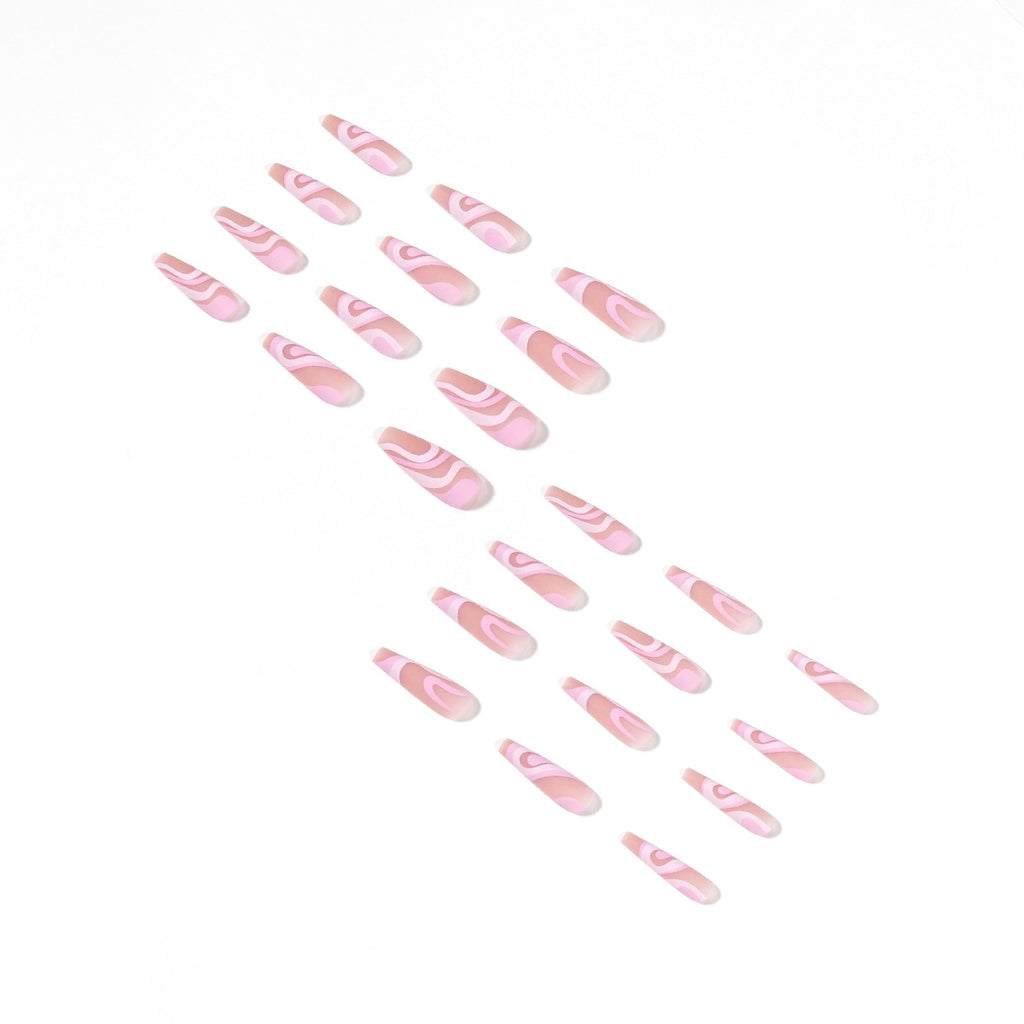 Rose Color Matching Lines Nail Stickers
