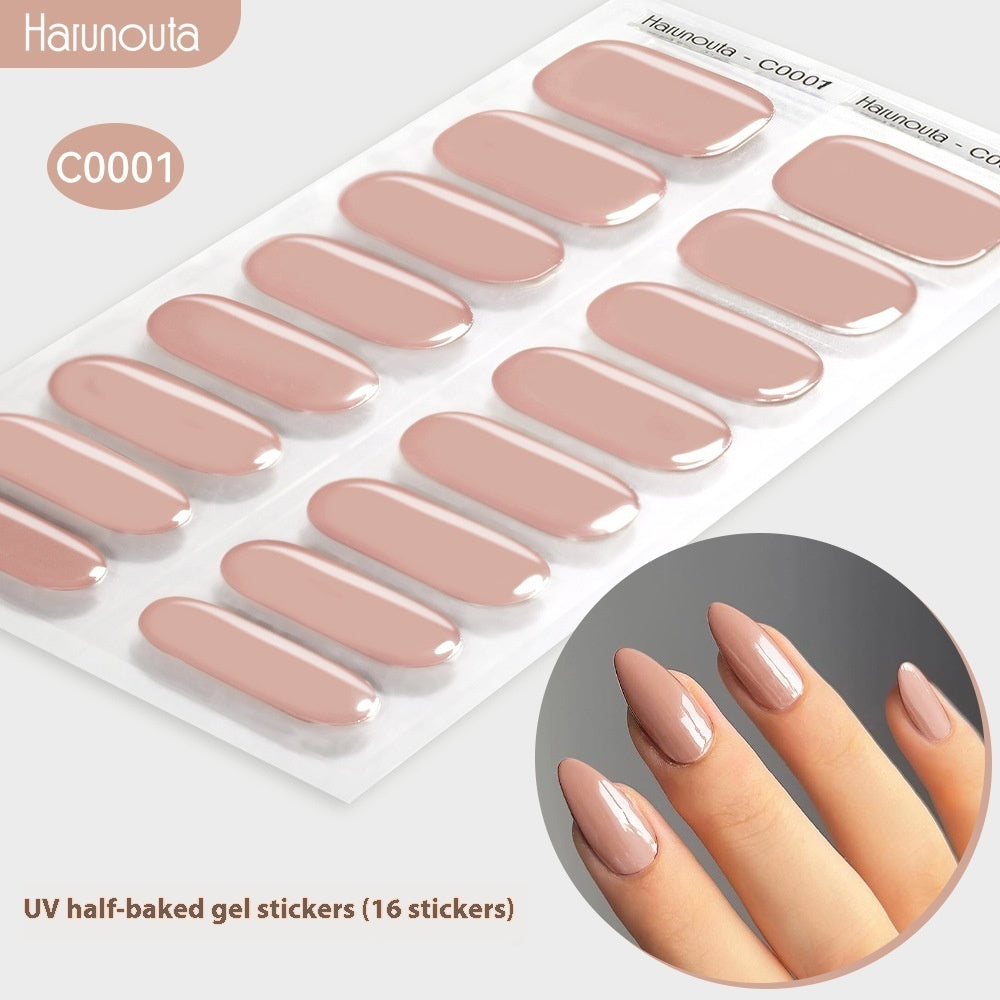 Harunouta Nail Stickers UV Gel Nail Sticker Semi-curing