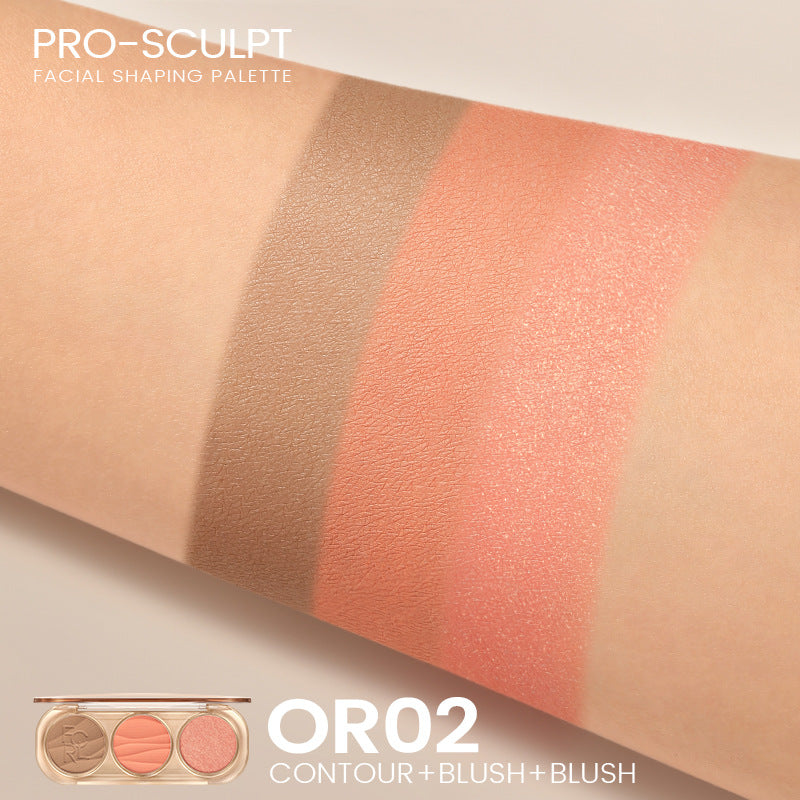 Pro-SCLPT Women's Universal Highlight Repair Blush Trio Blusher