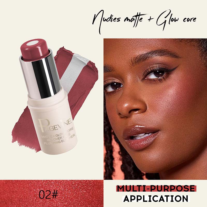 PageWine Matte Two-color Sandwich Blush Stick Moisturizing Highlight