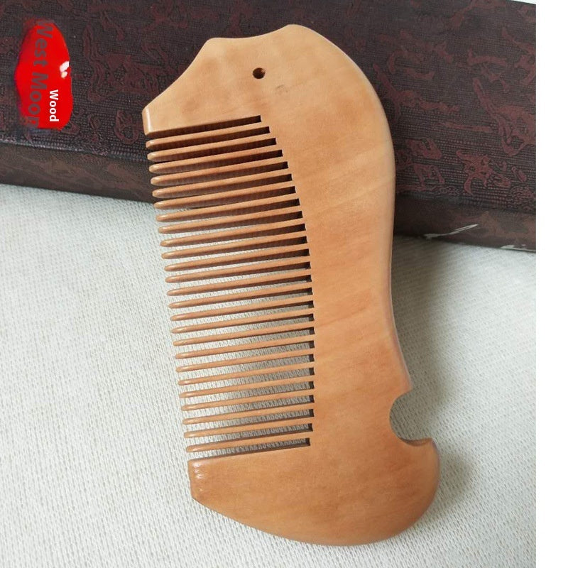 Solid Wood Portable Mahogany Comb