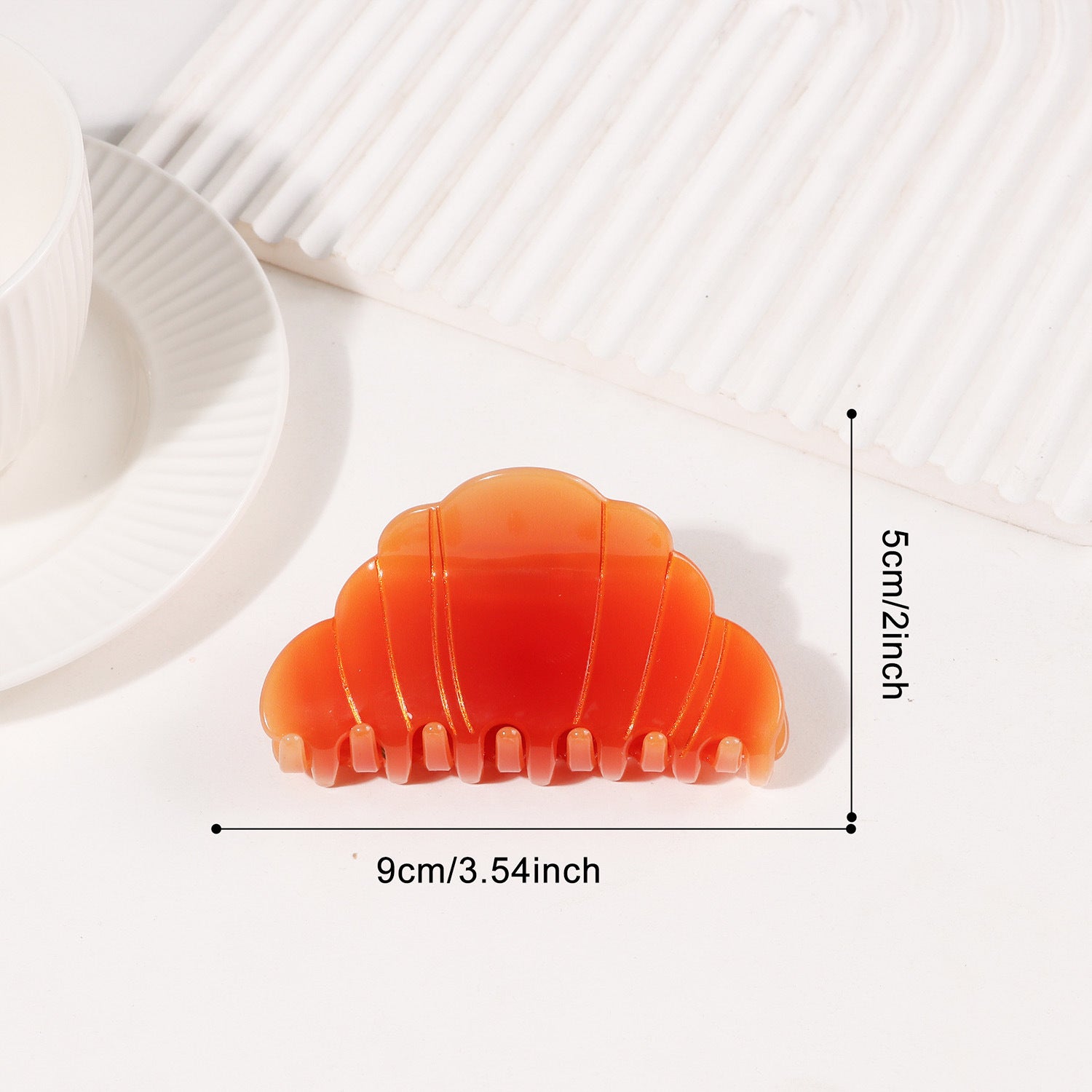 Croissant Coffee Hair Clip Shark Clip