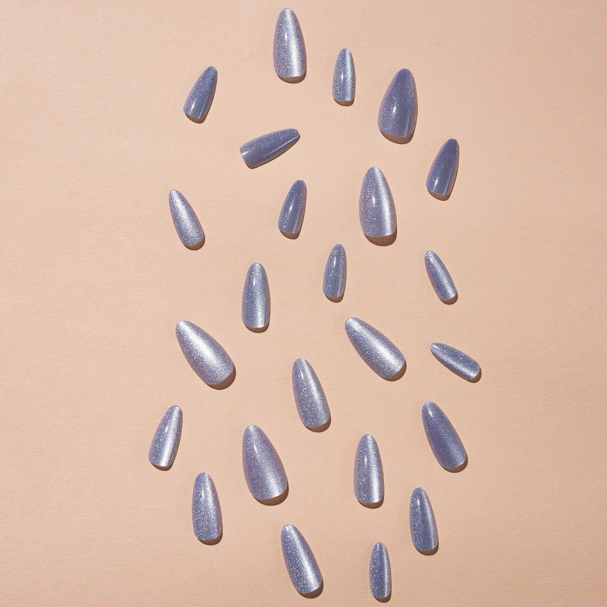 Popular Purple Cat's Eye French Wear Armor Nail Stickers Waterproof Detachable