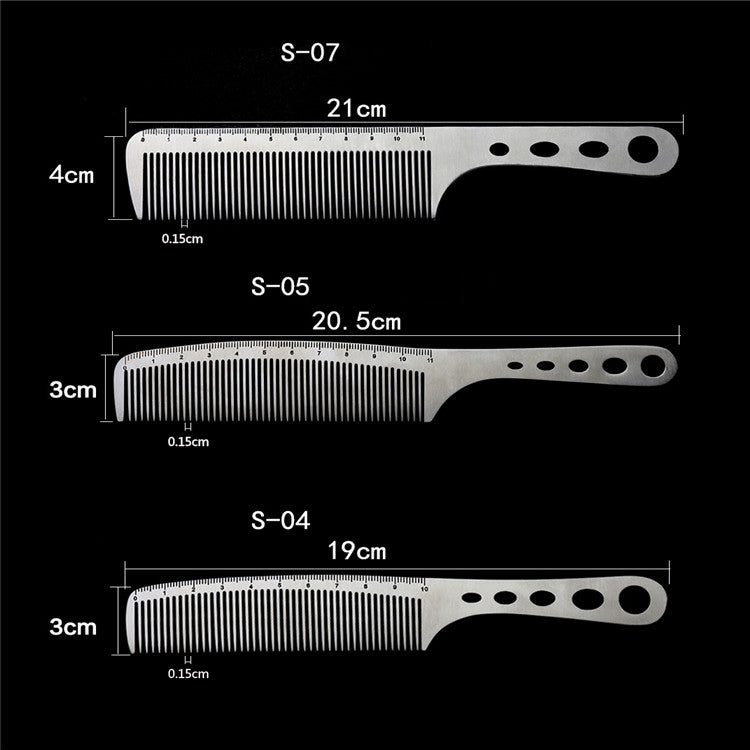 Hairdresser Stainless Steel Dense Tooth Comb