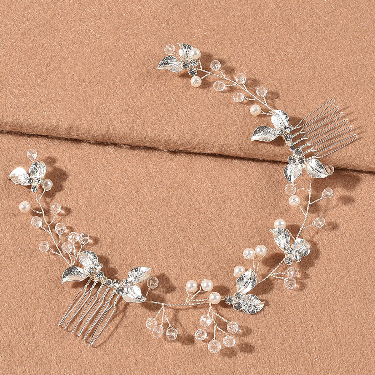 Mailang Handmade Golden Twisted Flower Hair Comb Headdress