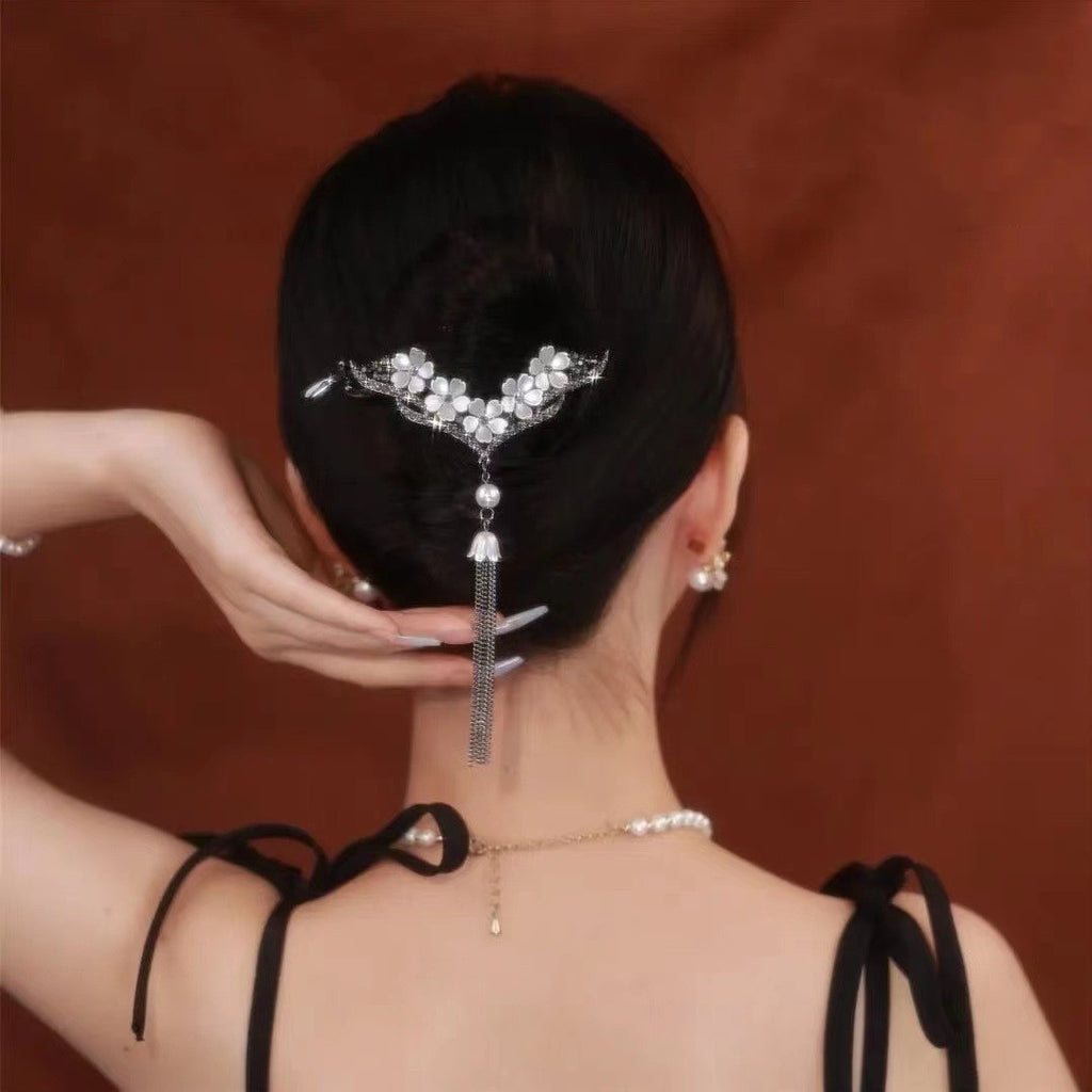 Women's Alloy Temperament Black Zircon Hairpin