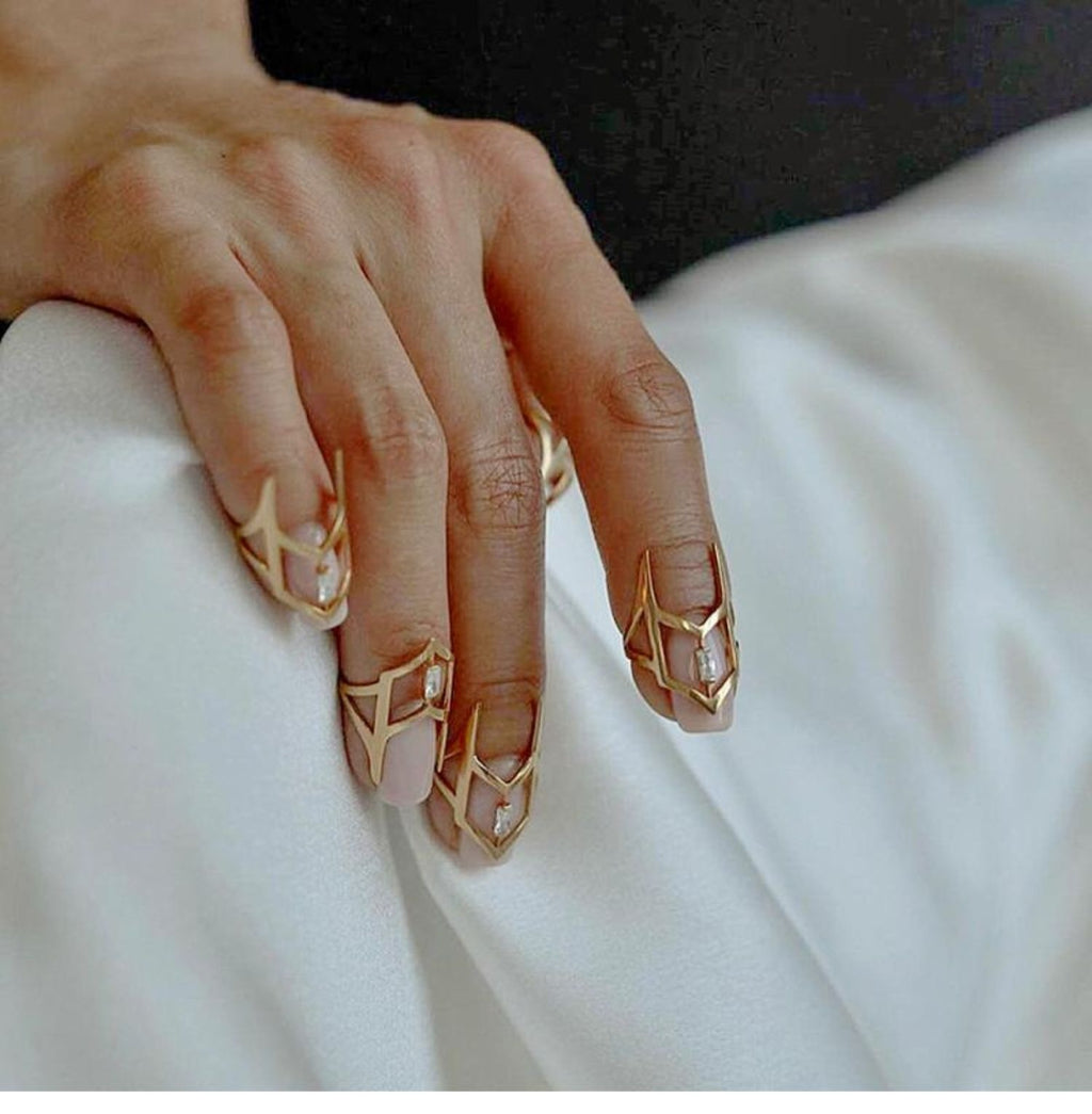Zircon Adjustable Fingertip Ring Nail Joint Ring