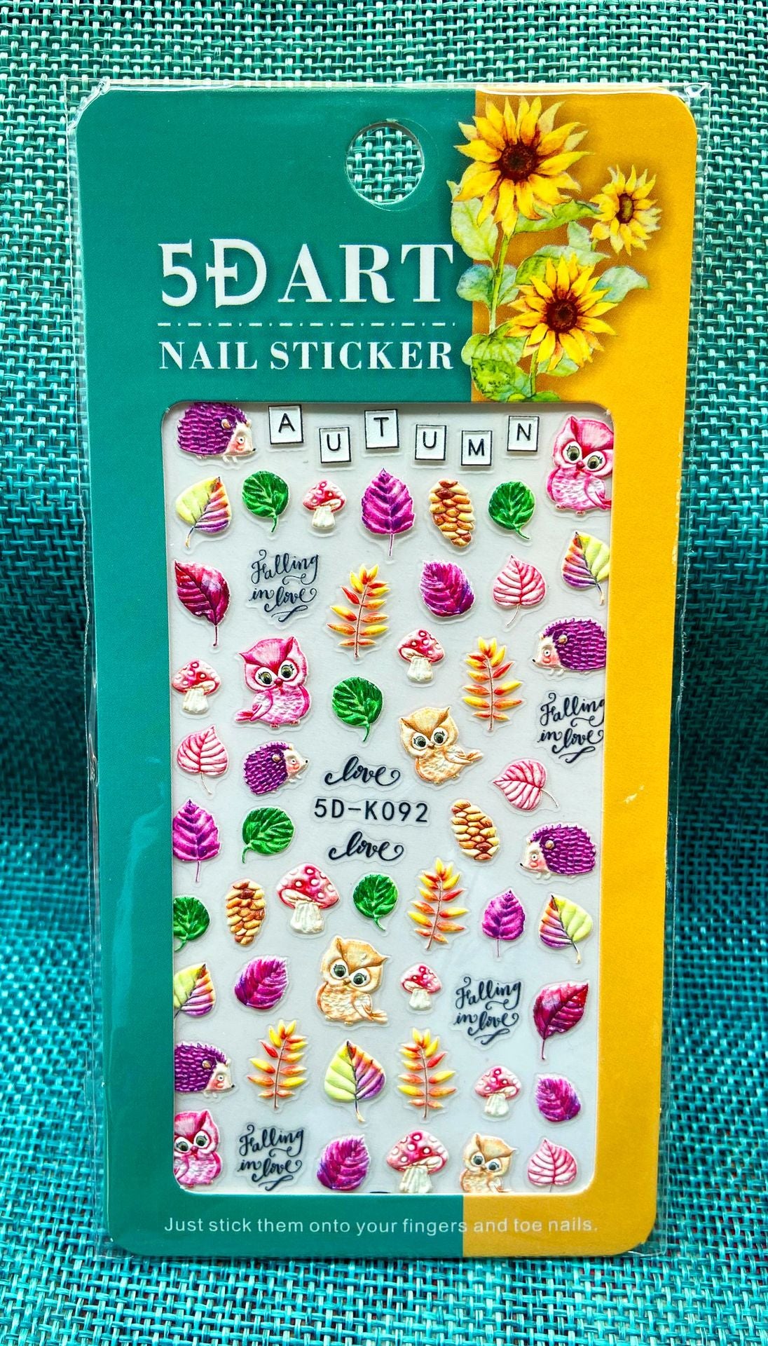 5D Art Embossed Nail Sticker Plaid Nail Sticker Three-dimensional Bow Nail Sticker Summer Nail Sticker