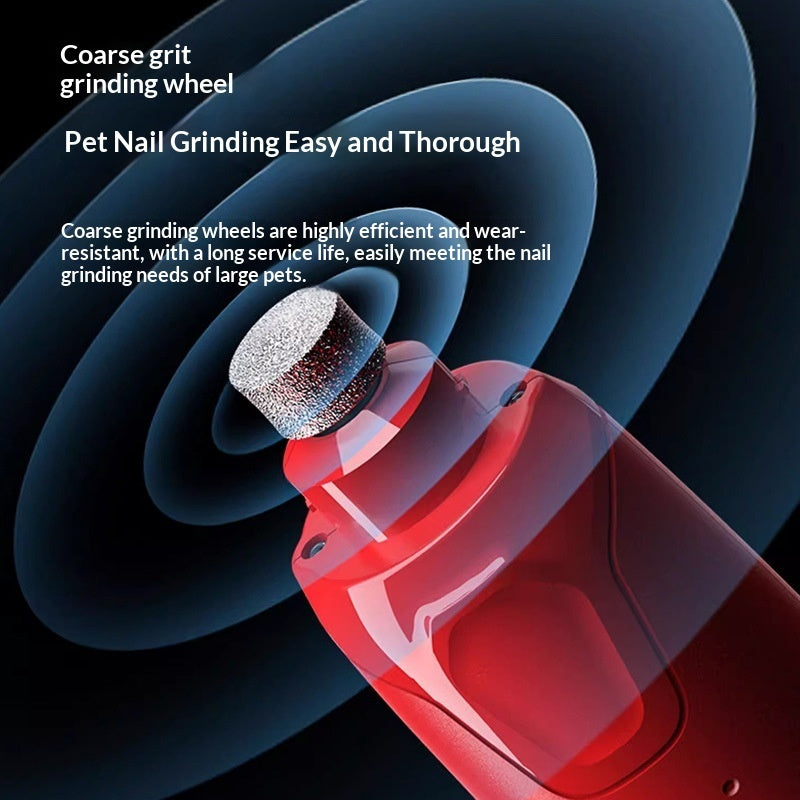 Pet Nail Grinder With Light 6-Speed Dust-Proof And Quiet Dog Nail Clipper