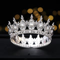 Golden Full Round Crown Red Crystal Beauty Pageant