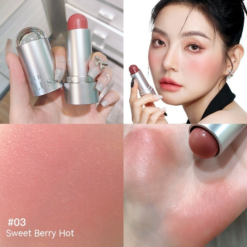 Blur Touch Color Mist Silver Tube Blush Stick Lips And Cheeks Can Be Used For Natural Development