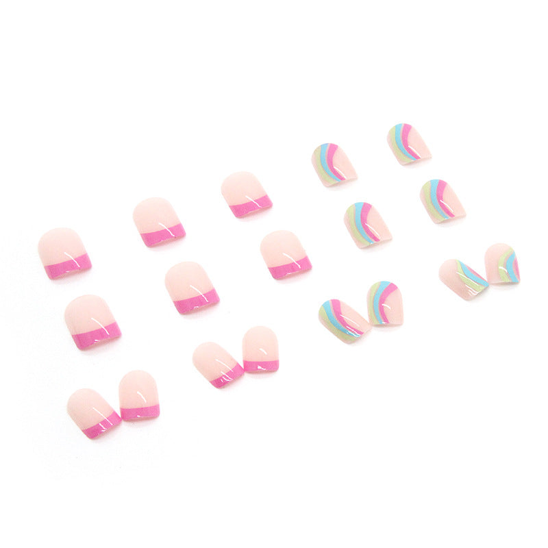Multicolor Summer Natural Natural Nail Sticker Wear