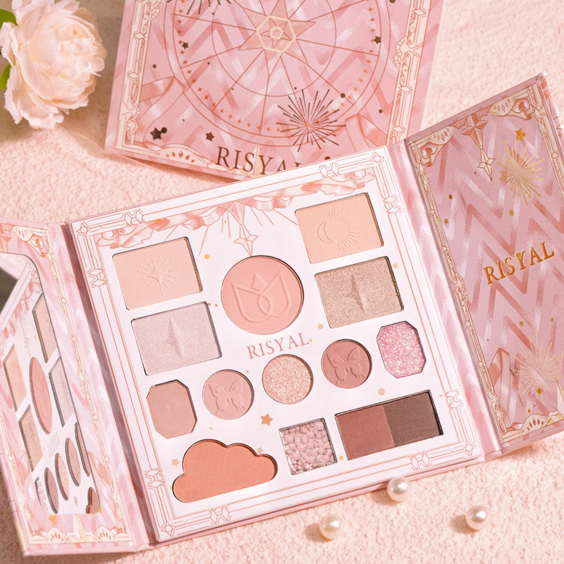 Risyal Time Eyeshadow Palette Highlight Blush One Matte Glitter