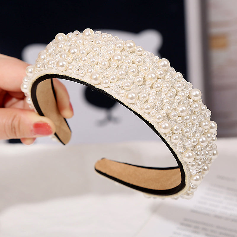 Hand-nailed pearl all-match headband