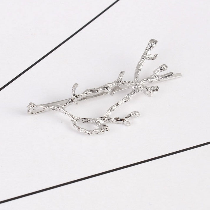 Korea hair accessories fairy antlers branch metal edge clip side clip hairpin fashion personality princess clip side folder wholesale