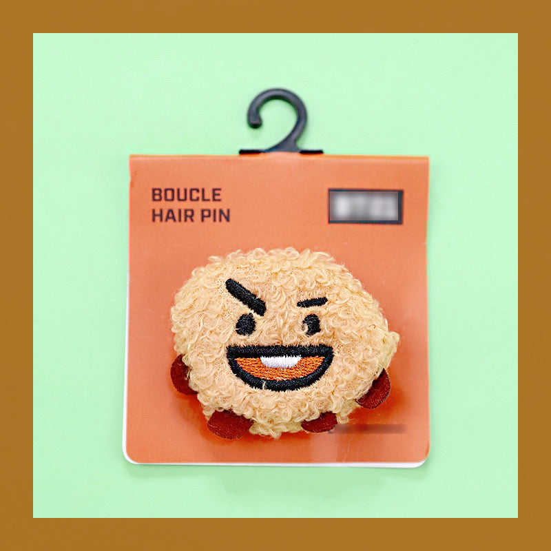 Plush cute hairpin