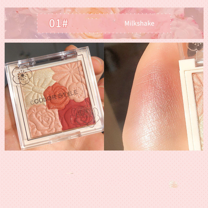 Color Style Makeup Blush Palette Natural Trim Highlighter All In One
