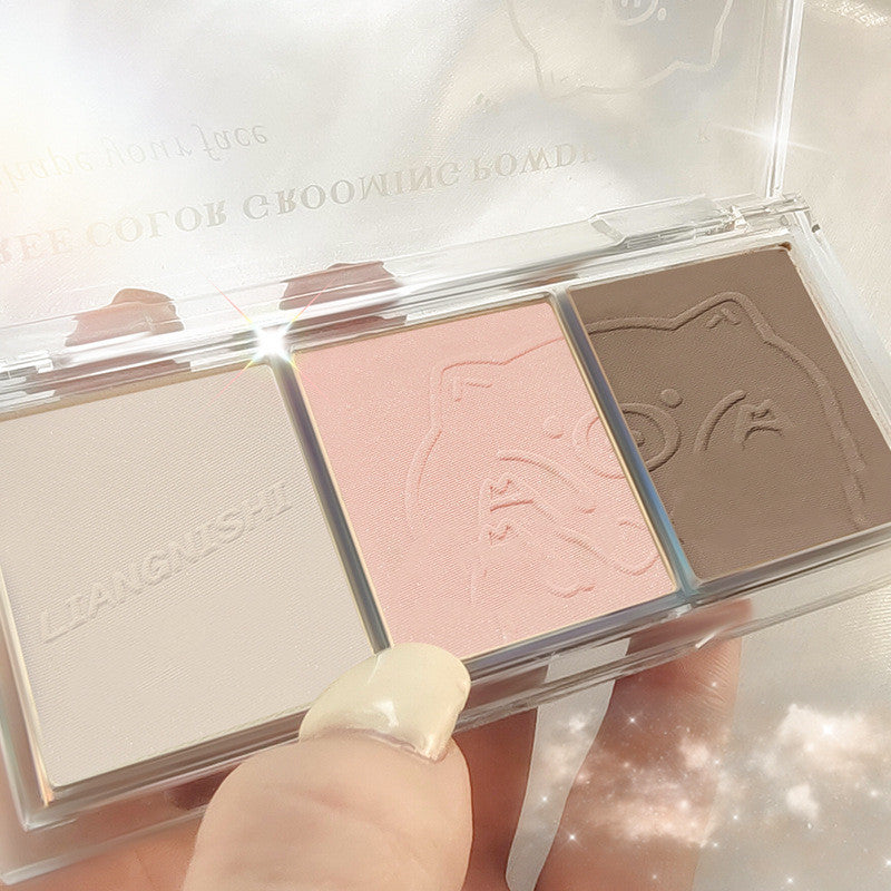 Liangnishi Fashion Highlighter Blush Nose Shadow Palette