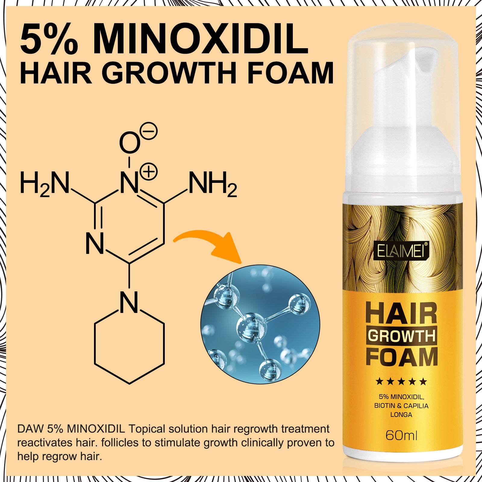 ELAIMEI Hair Growth Moisturizing The Scalp And Preventing Hair Loss