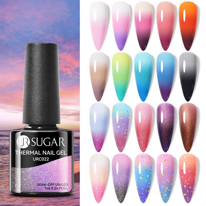 UR Sugar Autumn And Winter New Temperature Change UV Polish Cold And Warm Gradient Nail Glue