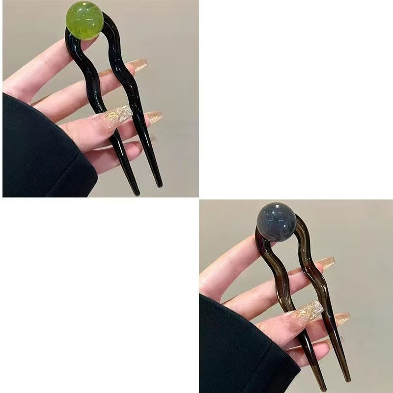 Ball Retro Simple U-shaped Hair Pin Headdress Barrettes