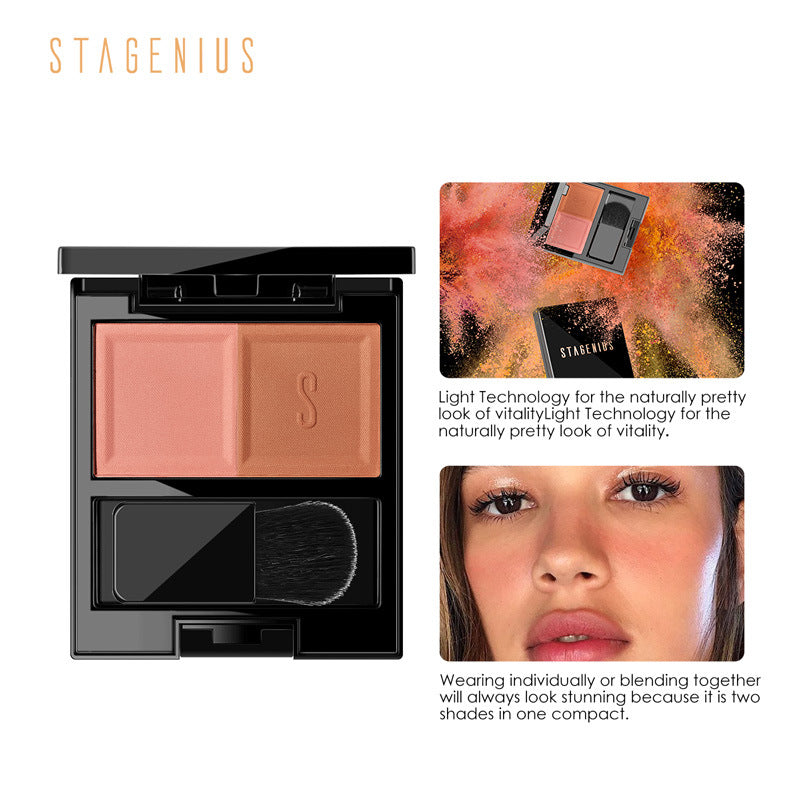 STAGENIUS Two-color blush matte finish