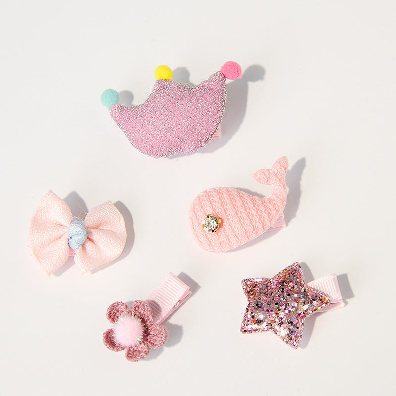 Children's small hairpin crown tiara hair accessories set